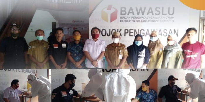 Antisipasi Covid-19, Bawaslu Boltim Gelar Rapid Test