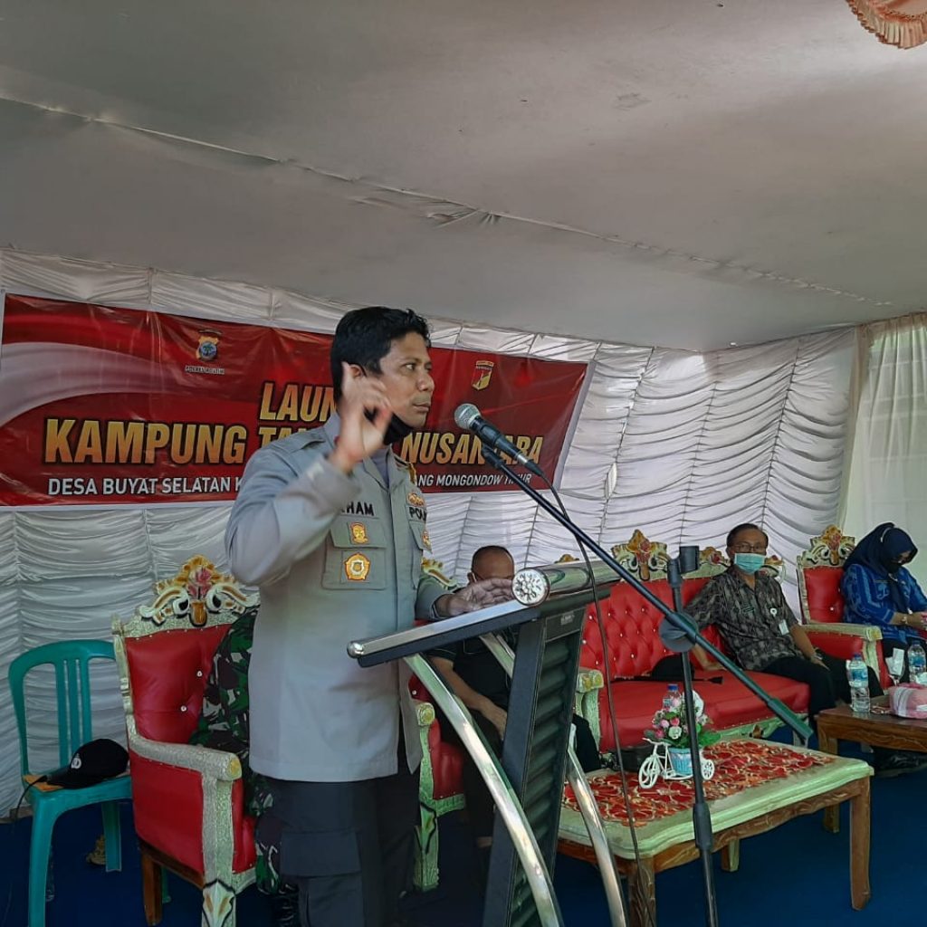Polres Tetapkan Desa Buyat Selatan Kampung Tangguh Kedua di Boltim