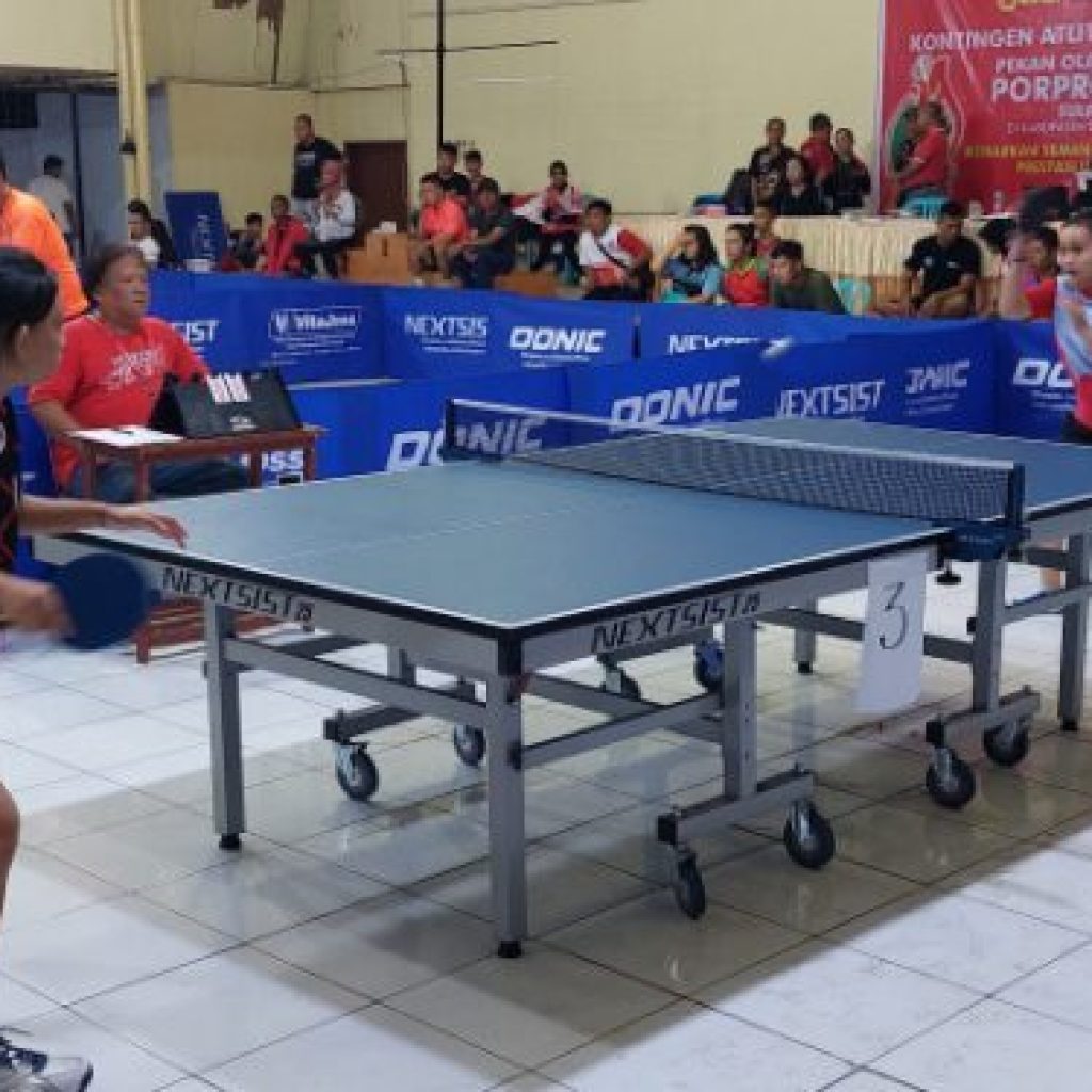 Ajang Porprov Sulut 2022 Lima Kelas di Cabor Tenis Meja Berhasil Dipertandingkan